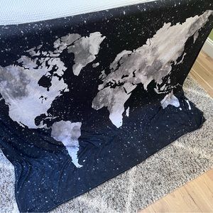 World map tapestry